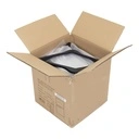 Zwarte kleerhanger voor blazer, 3 cm schouderbreedte, 44 cm breedte, nikkel haak- doos van 50 stuks.