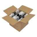 Zwarte kleerhanger met clips voor broeken/rokken, 38 cm breedte, nikkel haak - doos van 100 stuks.