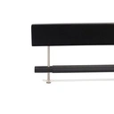 Zwarte kleerhanger voor broeken / rokken, 36 cm breedte, nikkel haak - doos van 100 stuks.