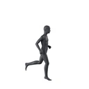 Sport mannequin kind, grafiet grijs, 10 jaar, gestilleerd hoofd, lopende pose 609