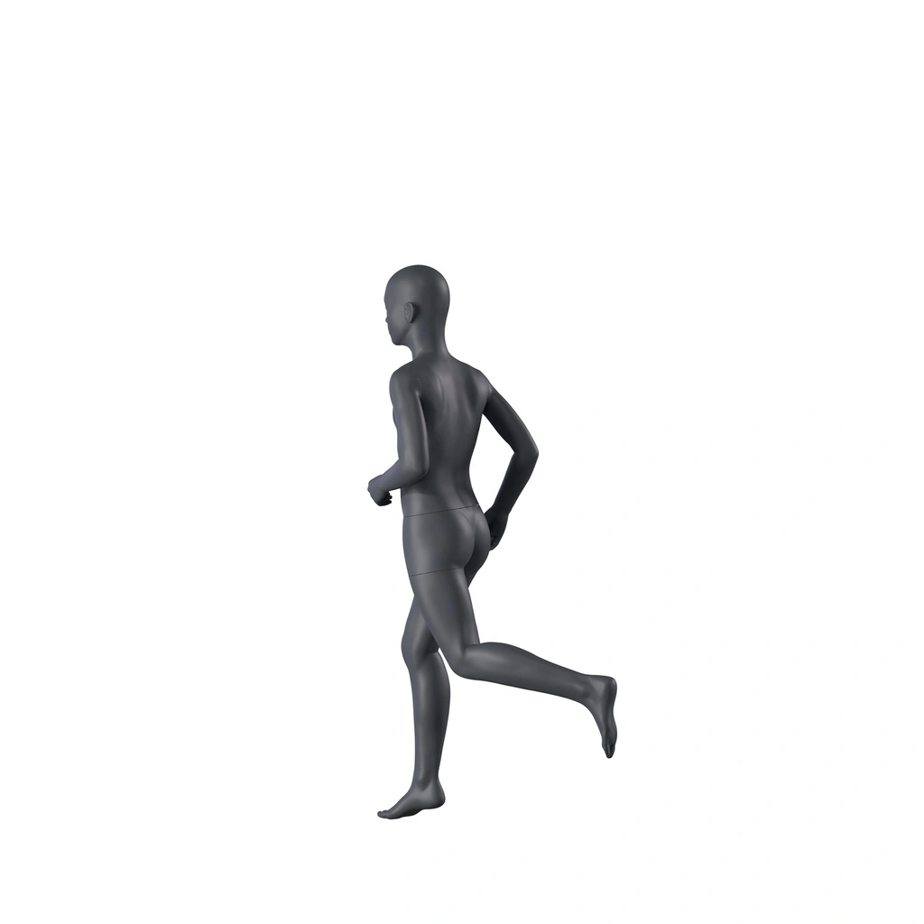 BINK - Running sports mannequin child, graphite gray, 10 years, stylized head, pose 609