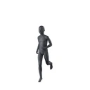 Sport mannequin kind, grafiet grijs, 10 jaar, gestilleerd hoofd, lopende pose 609