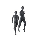 Sport mannequin kind, grafiet grijs, 10 jaar, gestilleerd hoofd, lopende pose 609
