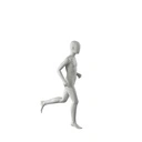 Sport mannequin kind, grijs, 10 jaar, abstract hoofd, running pose 609
