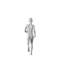 Sport mannequin kind, grijs, 10 jaar, abstract hoofd, running pose 609
