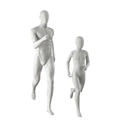 Sport mannequin kind, grijs, 10 jaar, abstract hoofd, running pose 609