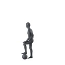 Sport mannequin kind, grafiet grijs, 8 jaar, gestilleerd hoofd, voetbal houding 610