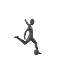 Sport mannequin kind, grafiet grijs, 10 jaar, gestilleerd hoofd, voetbal pose 613