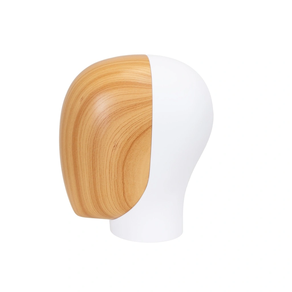Dameshoofd Cosmic collectie, abstract, wit met hout look