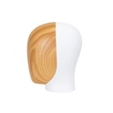 Herenhoofd Cosmic collectie, abstract, wit met hout look 