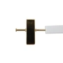 Witte kledinghanger voor broeken met knijpers, 34 cm, blinkend gouden haak - doos van 100 stuks