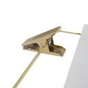 Witte kledinghanger voor rokken met knijpers, 36 cm, blinkend gouden haak - doos van 50 stuks