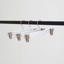 Klhanger, clips, kindermaat, lotushout, wit mat - doos van 100 stuks.