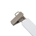 Klhanger, clips, kindermaat, lotushout, wit mat - doos van 100 stuks.