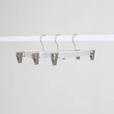 Klhanger, broek/rok, clips, lotushout, wit mat - doos van 100 stuks.