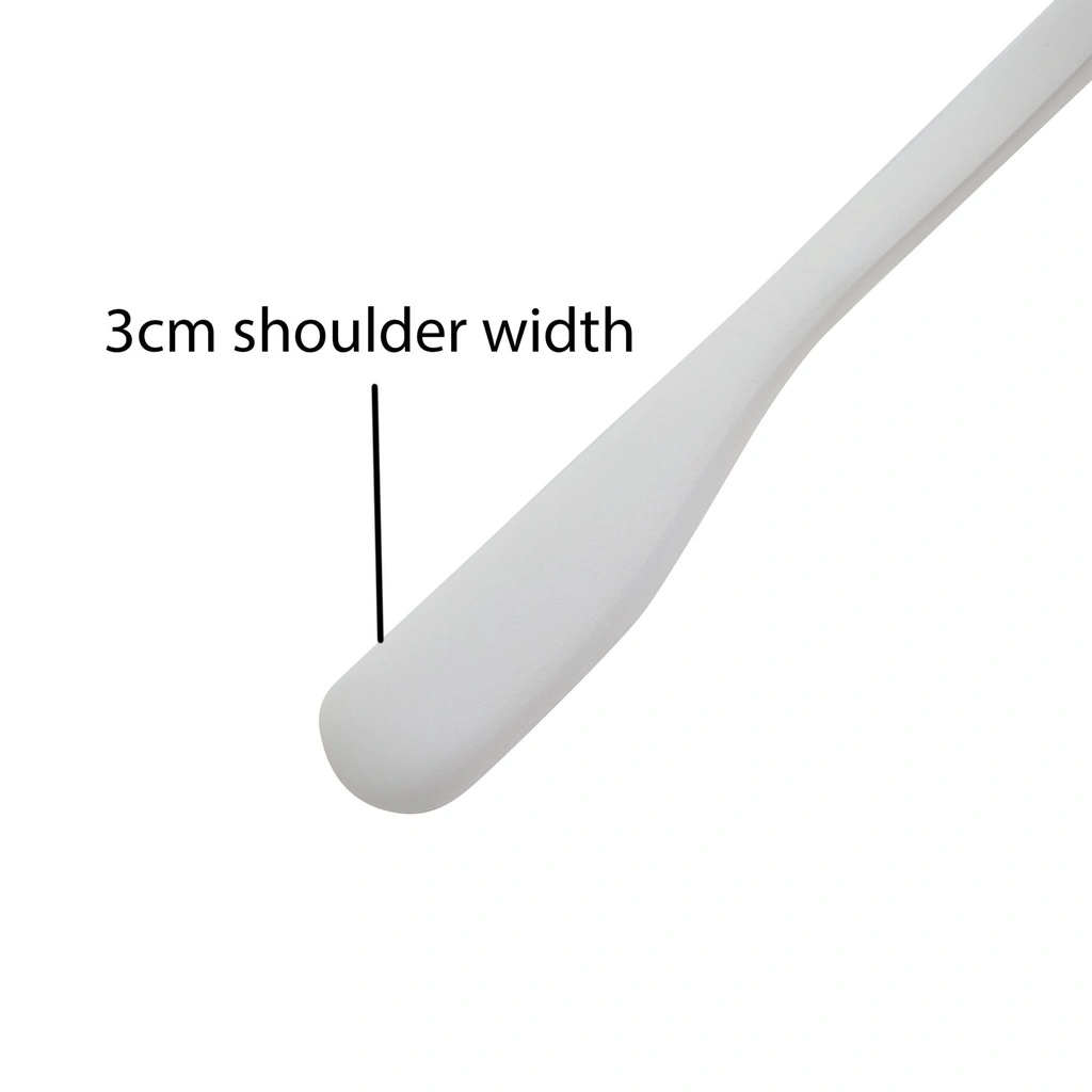 Gvrmd Klhanger, lotushout, haak in nikkel, wit mat - doos van 50 stuks