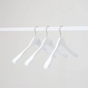 Gvrmd Klhanger, lotushout, haak in nikkel, wit mat - doos van 50 stuks