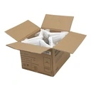 Witte kapstok voor dameskledij, 38 cm breedte, nikkel haak - doos van 100 stuks.