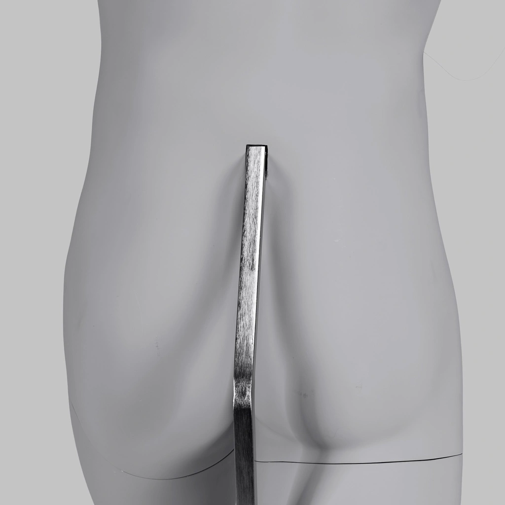 Lopende volslanke sport dames mannequin, grijs, abstract hoofd, staande pose 32