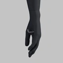 Sport heren mannequin, grafiet grijs, gestilleerd hoofd, staande pose 301