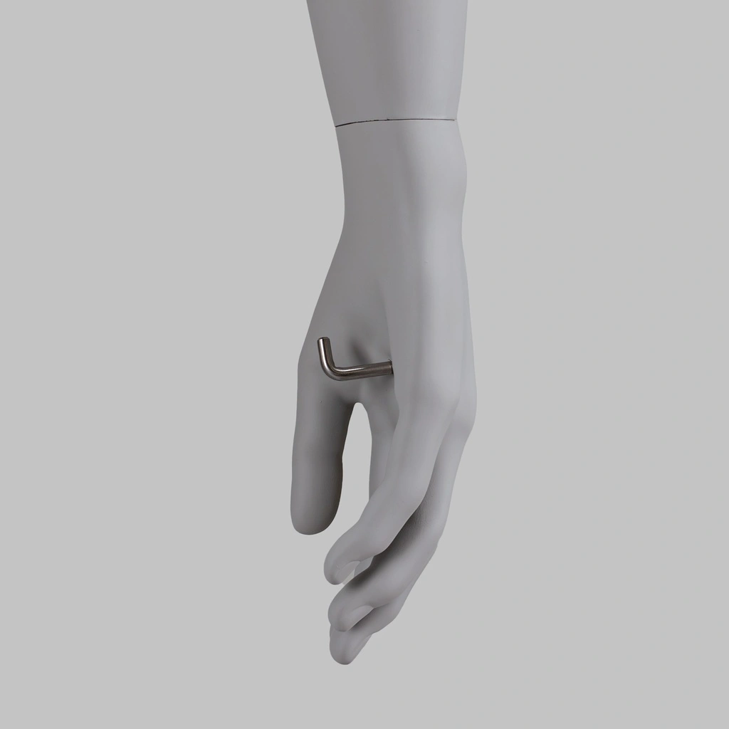 Sport heren mannequin, grijs, abstract hoofd, staande pose 310