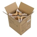 Kledinghanger lotushout naturel gelakt voor kinderkledij, 26 cm breedte, blinkende haak - doos van 100 st