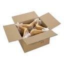 Kledinghanger lotushout naturel gelakt voor dameskledij, met anti slip 41 cm breedte, matte haak - doos van 100 st