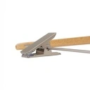 Kledinghanger met clips lotushout naturel gelakt voor dames en heren kledij, 44 cm breedte, matte haak - doos van 100 st