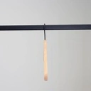 Beukenhout kledinghanger voor dames en herenkledij, 44 cm breedte, zwarte haak - doos van 50 stuks