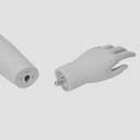 Sport mannequin kind, grijs, 12 jaar, abstract hoofd, staande pose 607