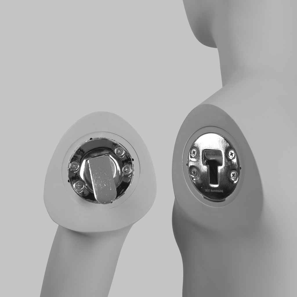 Sport mannequin kind, grijs, 12 jaar, abstract hoofd, staande pose 607