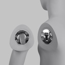 Sport mannequin kind, grijs, 12 jaar, abstract hoofd, staande pose 607