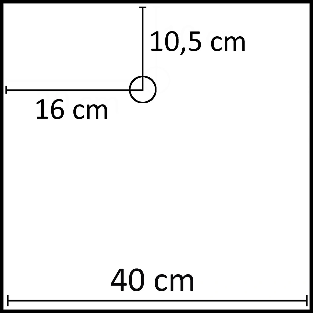 Vierkante voetplaat voor etalagepop 40x40 cm, RVS