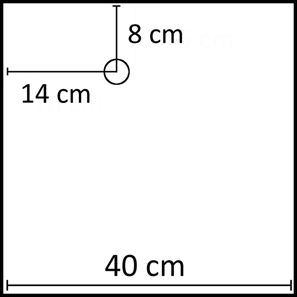 Vierkante voetplaat voor etalagepop 40x40 cm, RVS