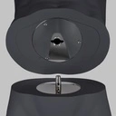 Kettlebell fitness heren mannequin, grafiet grijs, gestilleerd hoofd, staande pose 315