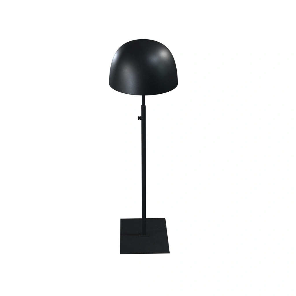 Hoeden presentatiestaander, presentatie van dames en heren mutsen of petten, staal zwart 