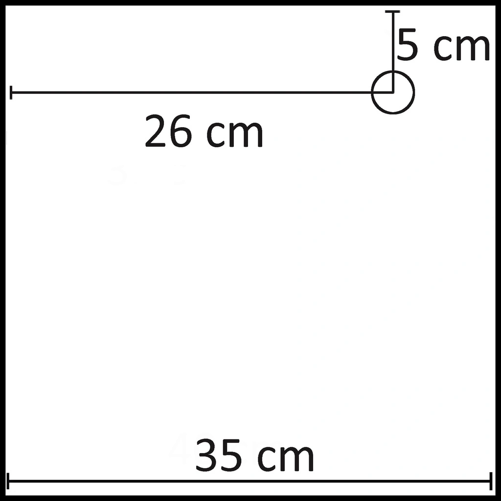 Vierkante voetplaat voor etalagepop 40x40 cm, RVS