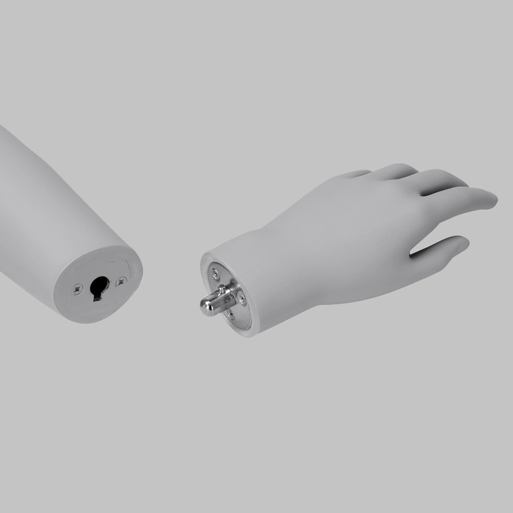 Sport mannequin kind, grijs, 12 jaar, abstract hoofd, staande pose 604