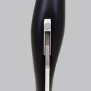 Zwarte heren mannequin, met abstract hoofd, glazen ronde voetplaat, pose 31