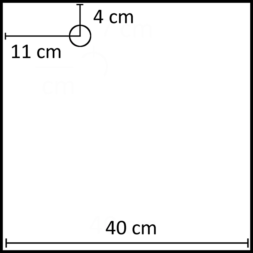 Vierkante voetplaat voor etalagepop 40x40 cm, RVS