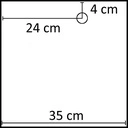 Vierkante voetplaat voor etalagepop 40x40 cm, RVS