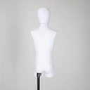 Kindertorso couture met benen, 4 jaar, overtrokken met witte stof, afneembaar hoofd
