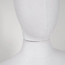 Volslanke damesbuste couture tot onder taille, maat 40-42, overtrokken met witte stof, afneembaar hoofd