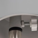 Sport herenbuste zonder benen, grijs, metalen sokkel, abstract hoofd, pose 552