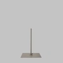 Sport herenbuste zonder benen, grijs, metalen sokkel, abstract hoofd, pose 552