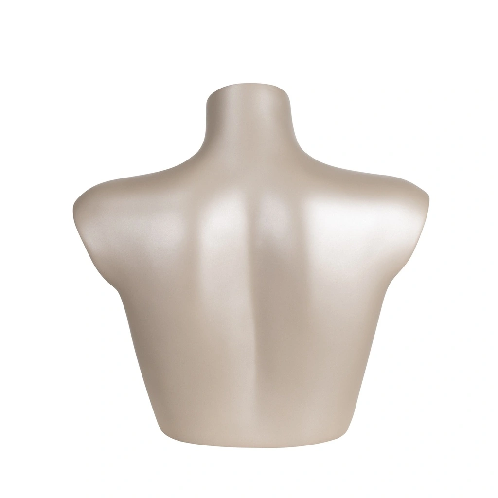 Korte damesbuste 1 borst C-cup, FRP, brons huidskleur (metallic)