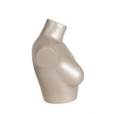 Korte damesbuste 1 borst C-cup, FRP, brons huidskleur (metallic)