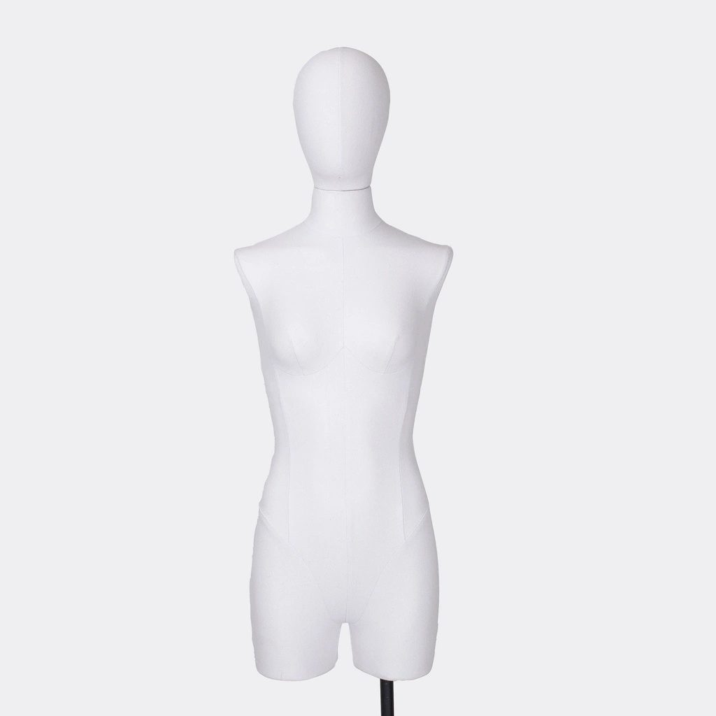 BINK - Dress form with legs, female, size 36, covered with white woven fabric, removable head