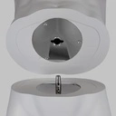 Yoga sport dames mannequin, grijs, abstract hoofd, pose 38