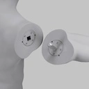 Yoga sport dames mannequin, grijs, abstract hoofd, pose 38